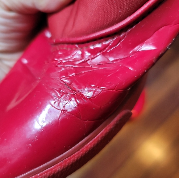 LACOSTE Rain Boots Red Women's Size 8 - Picture 13 of 15